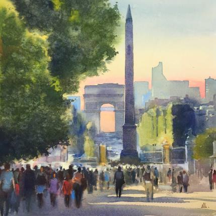 Peinture Paris s24 par Khodakivskyi Vasily | Tableau Figuratif Aquarelle Urbain
