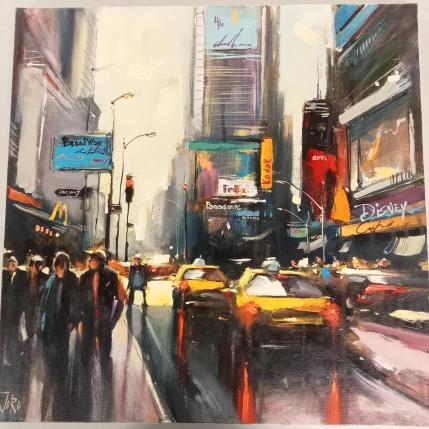 Peinture Busy morning in New york par Joro | Tableau Street Art Huile Urbain