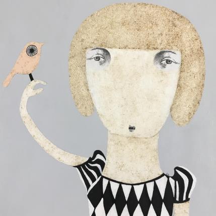 Peinture Don't leave me behind par Lastrina Suzanne | Tableau Art naïf Acrylique Portraits