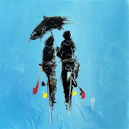 Peinture Partage par Raffin Christian | Tableau Figuratif Huile scènes de vie