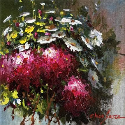 Peinture Flor de cipo par Chico Souza | Tableau Figuratif Huile Paysages