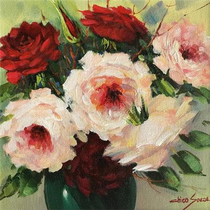 Peinture Vida intenso par Chico Souza | Tableau Figuratif Huile Natures mortes