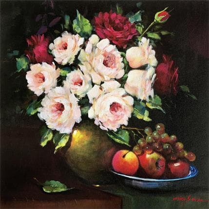 Peinture Mesa farta par Chico Souza | Tableau Figuratif Huile Natures mortes