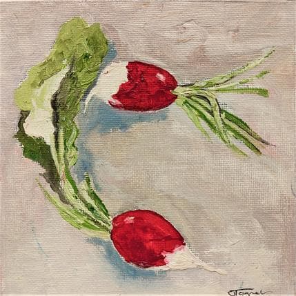 Peinture Radis par Tognet | Tableau Figuratif Huile Natures mortes