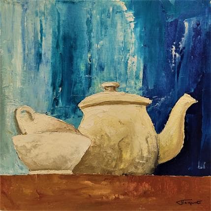 Peinture Sur l'étagère par Tognet | Tableau Figuratif Huile Natures mortes