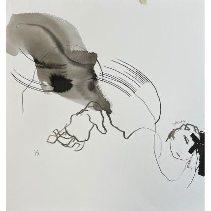 Peinture Cadavre exquis 28 par YO&CO | Tableau Figuratif Minimaliste, Noir & blanc, Nu