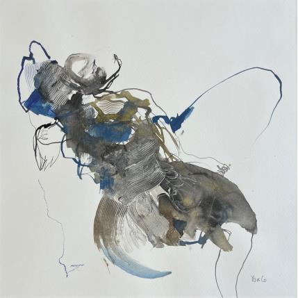 Peinture Cadavre exquis 10 par YO&CO | Tableau Abstrait Noir & blanc