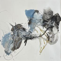 Peinture Cadavre exquis 14 par YO&CO | Tableau Abstrait Noir & blanc