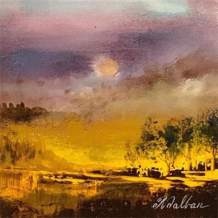 Peinture Silence par Dalban Rose | Tableau Art Singulier Huile Paysages