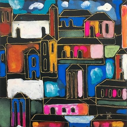 Peinture 88g Into the blue par Ragas Huub | Tableau Figuratif Acrylique Urbain