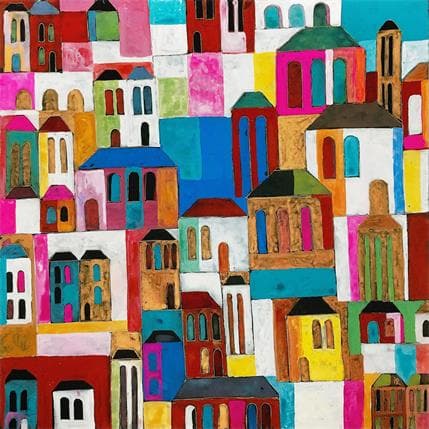 Peinture 849 Elements par Ragas Huub | Tableau Figuratif Acrylique Urbain