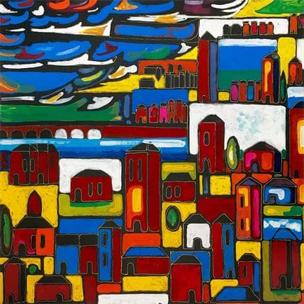 Peinture G22 Sea shore par Ragas Huub | Tableau Figuratif Acrylique Urbain