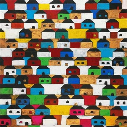 Peinture G23 Mosaic par Ragas Huub | Tableau Figuratif Acrylique Urbain