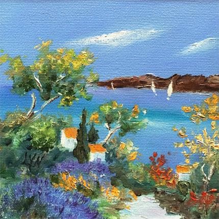 Peinture Côte d'Azur par Lyn | Tableau Figuratif Huile Paysages