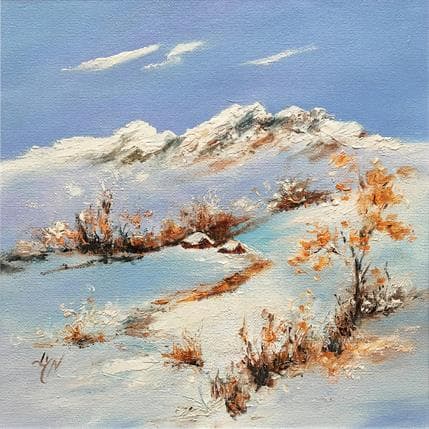 Peinture Paysage alpin par Lyn | Tableau Figuratif Huile Paysages