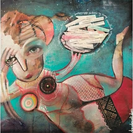 Peinture Le plat de mots par Doudoudidon | Tableau Art Singulier Acrylique Nu, Scènes de vie