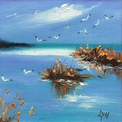 Peinture Envol par Lyn | Tableau Figuratif Huile Paysages