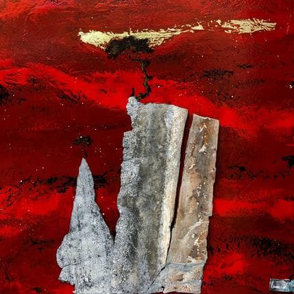 Peinture La pleine conscience c'est être libre  N.2005 par Lemonnier  | Tableau Figuratif Acrylique Minimaliste, Paysages