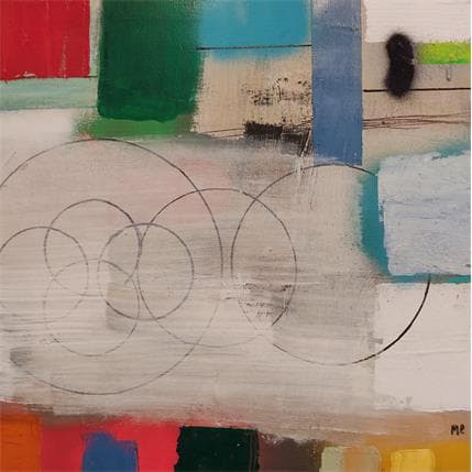 Peinture Rosace encerclée par Pedersen Morten | Tableau Abstrait Acrylique Minimaliste