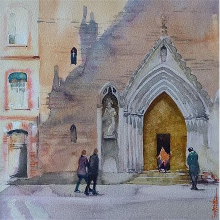 Peinture Le taur par Seruch Capouillez Isabelle | Tableau Figuratif Aquarelle