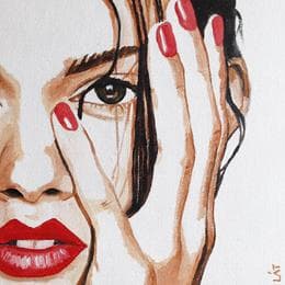 Painting Bhagya by Alvarez Torezano Luis | Painting Figurative Acrylic Portrait