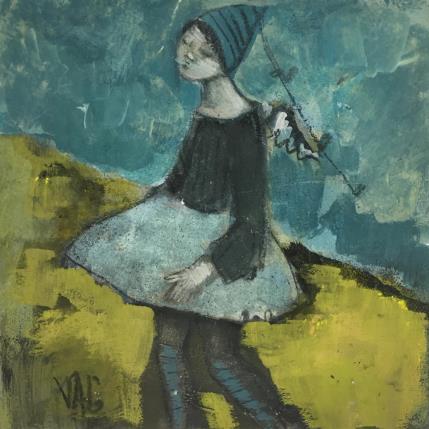 Peinture balade par VAG | Tableau Figuratif Acrylique, bois, Huile Portraits