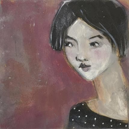 Peinture Intriguée par VAG | Tableau Figuratif Acrylique Portraits