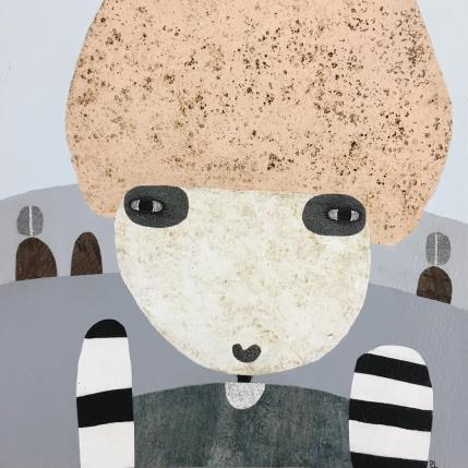 Peinture Behind the wall par Lastrina Suzanne | Tableau Art naïf Acrylique Portraits