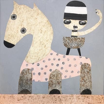 Peinture Feel my heart beating par Lastrina Suzanne | Tableau Art naïf Acrylique scènes de vie