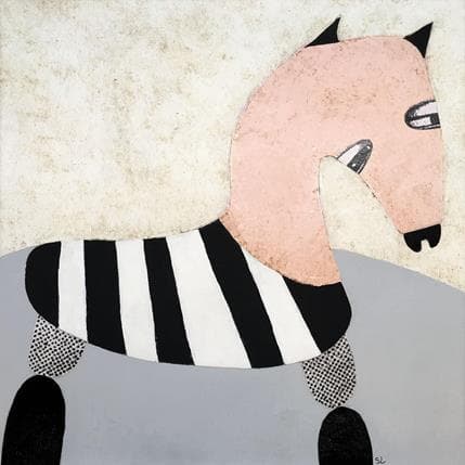 Peinture Hanging on too long par Lastrina Suzanne | Tableau Art naïf Acrylique animaux