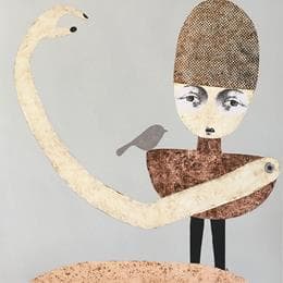 Pintura I need a hand to hold por Lastrina Suzanne | Pintura Naive art Acrylic Life style