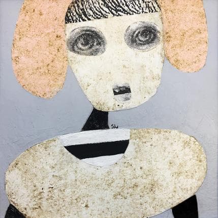 Peinture At the street par Lastrina Suzanne | Tableau Art naïf Acrylique Portraits