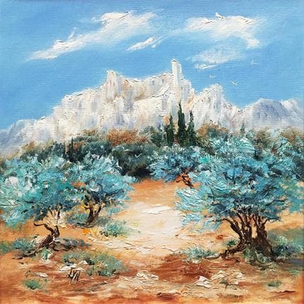 Peinture Les Baux-de-Provence par Lyn | Tableau Figuratif Huile Paysages