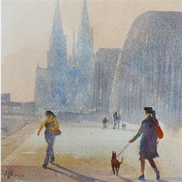 Pintura Jan 18 09 por Jones Henry | Pintura Figurative Watercolor Life style