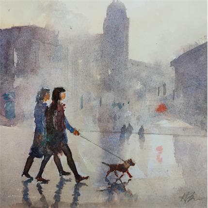 Peinture Jan 18 03 par Jones Henry | Tableau Figuratif Aquarelle scènes de vie