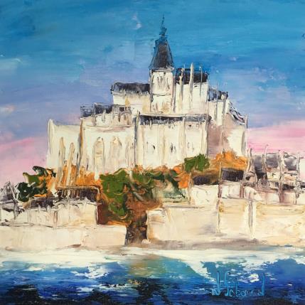 Peinture Mont Saint Michel par Sabourin Nathalie | Tableau Figuratif Huile Icones Pop