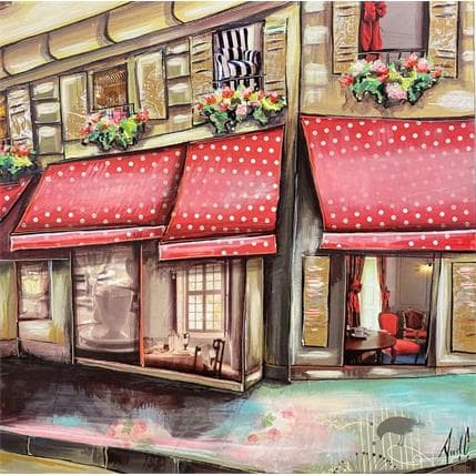 Peinture Chez Lorette par Aud C | Tableau Figuratif Urbain