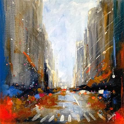 Peinture 5th Avenue par Solveiga | Tableau Figuratif Acrylique, Huile Urbain