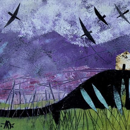 Peinture Crepusculo par Arias Parera Almudena | Tableau Figuratif Acrylique Paysages