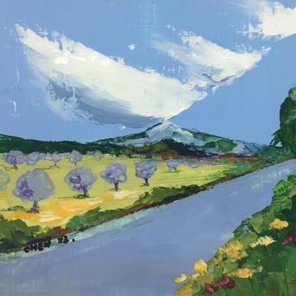 Peinture Sur la route de Tholonet par Chen Xi | Tableau Figuratif Huile Paysages