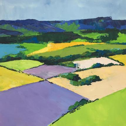 Peinture Val de Durance par Chen Xi | Tableau Figuratif Huile Paysages