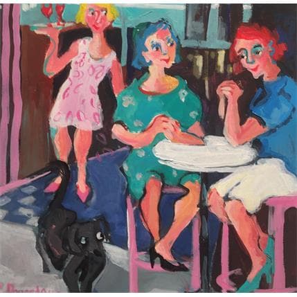 Peinture Robes fleuries par Doucedame Christine | Tableau Figuratif Acrylique Scènes de vie