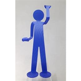 Sculpture FLEXO BE HAPPY bleu WVE by Zed | Sculpture