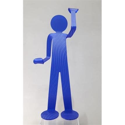 Sculpture FLEXO BE HAPPY bleu WVE par Zed | Sculpture