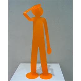 Sculpture FLEXO BE FREE A orange BBL by Zed | Sculpture