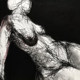 Peinture Claire par Sahuc François | Tableau Figuratif Acrylique nu