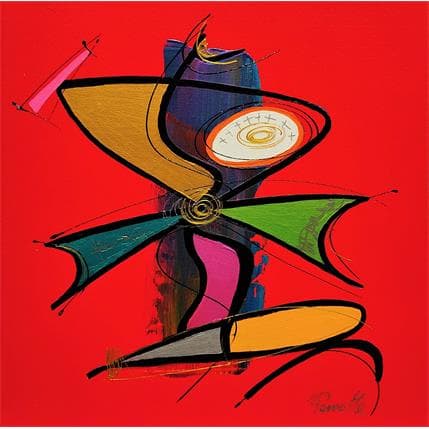 Peinture Xin par Perrotte | Tableau Abstrait Acrylique Minimaliste