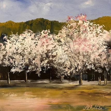 Peinture BEAU DIMANCHE par Dalban Rose | Tableau Abstrait Huile Paysages