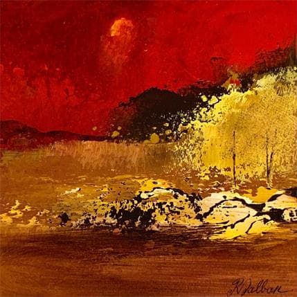 Peinture Aubade par Dalban Rose | Tableau Art Singulier Huile Paysages