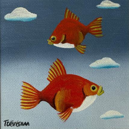 Peinture Friends par Trevisan Carlo | Tableau  Acrylique, Huile Animaux